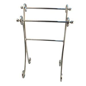 Elegant Chrome Countertop Washcloth Towel Holder With Scroll Design